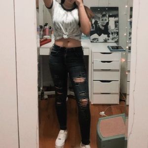 vs pink grey tie dye crop top